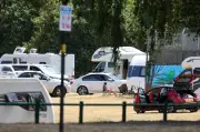 Travellers set up illegal camp near children's play park in Birmingham