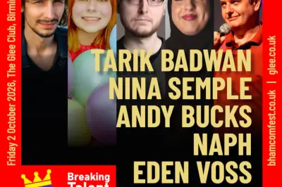Birmingham Comedy Festival 2026: Breaking Talent Award Shortlist Revealed