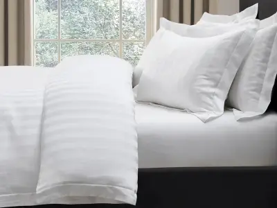 Dusk's Hotel Satin Stripe Duvet Cover Reduced in Summer Sale