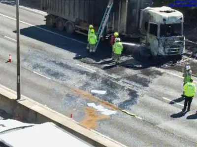 M6 Lorry Fire Near Birmingham Airport Causes 90-Minute Delays