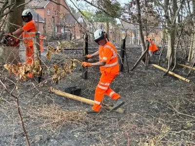 Network Rail repairs Stourbridge wildfire damage, aims to reopen line by Aug 22