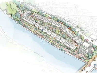 Swansea riverside neighbourhood plans with 124 homes on display