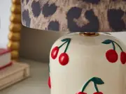 Dunelm's Quirky £15 Cherry and Leopard Table Lamp Wins Shoppers