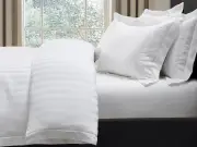 Dusk's Hotel Satin Stripe Duvet Cover Reduced in Summer Sale