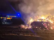 Firefighters tackle blaze involving 100 hay bales in Bobbington