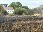 Firefighters tackle large grass blaze at Sheldon Country Park