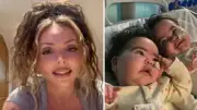 Jesy Nelson emotional as twins' feeding tubes removed