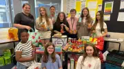 Murray Park School pupils pack food hampers for local families