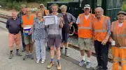 Railway volunteer George Adams raises £1,250 for heritage line engine shed