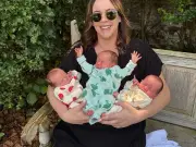 Wolverhampton mum gives birth to rare mixed triplets and goes through 1,120 nappies a month