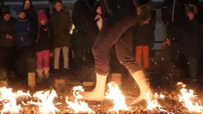 Rochdale fire walk fundraiser for Pennine Care Charity mental health
