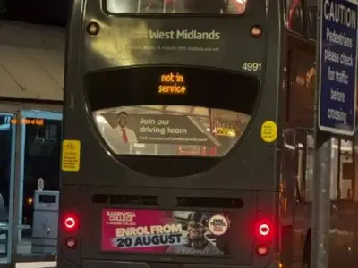 Sex offences on Birmingham buses rise 25% in 2025, police data shows