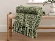 Dunelm's £30 Chunky Waffle Throw in Six Colours Praised by Shoppers