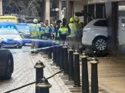 Woman injured after car hits her and building on Temple Row in Birmingham