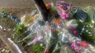 Tributes left for 'Ayden' killed in Beggars Bush pub car park stabbing