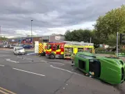 Car overturns in Brierley Hill crash causing major Merry Hill delays
