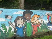 Gornal park jubilee mural vandalised in graffiti attack
