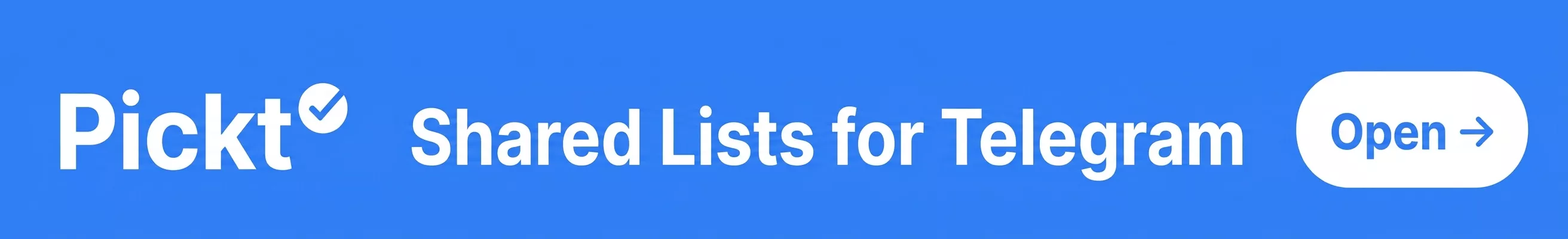 Pickt mobile sticky banner — logo, tagline and CTA button